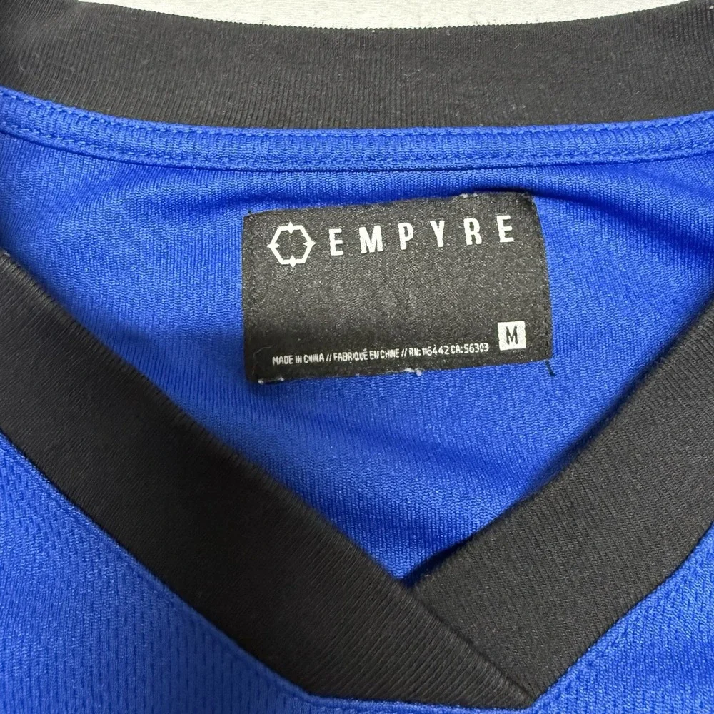 Empyre‎ Hockey Jersey Mens Medium White Knuckle Blue Bear Skateboard Volcom